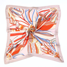 Latest Ribbon Printed Scarf Silk Satin